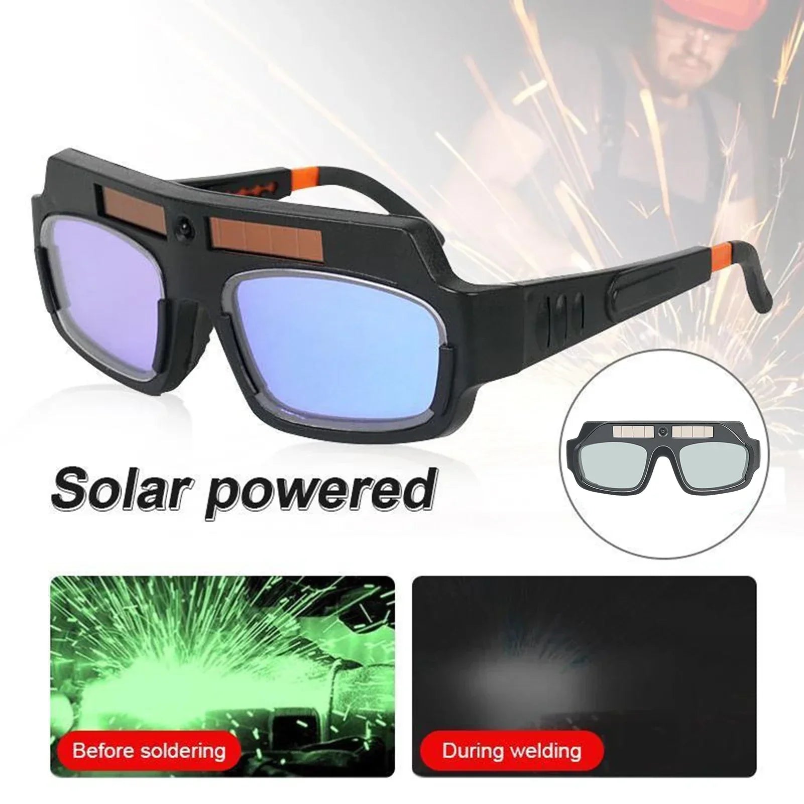 Auto Darkening Welding Goggles - UV-Resistant Solar Viewing Glasses with True Color Protection - Buzzastore