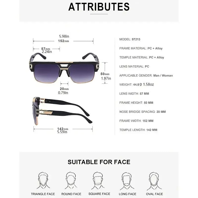 Mens Large Frame Fashion Glasses for Outdoor Driving Adventures - Buzzastore
