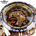 T-WINNER Gold Skeleton Automatic Watch - Elegant Timepiece for Men - Buzzastore