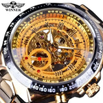 T-WINNER Gold Skeleton Automatic Watch - Elegant Timepiece for Men - Buzzastore