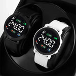 LED Digital Couple Watches for Men Women - Sports Army Military Silicone Electronic Clock Reloj Hodinky - Buzzastore