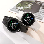 LED Digital Couple Watches for Men Women - Sports Army Military Silicone Electronic Clock Reloj Hodinky - Buzzastore