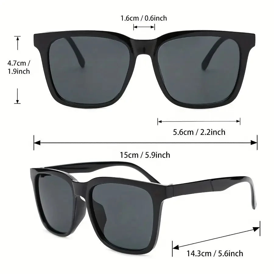 Mens UV Protection Acrylic Fashion Glasses - Stylish Durable - Buzzastore