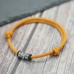 Personalized Braided Rope Bracelet for Men with Mystic Symbol Handmade Adjustable Beaded Casual Accessory - Buzzastore
