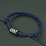 Personalized Braided Rope Bracelet for Men with Mystic Symbol Handmade Adjustable Beaded Casual Accessory - Buzzastore