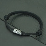 Personalized Braided Rope Bracelet for Men with Mystic Symbol Handmade Adjustable Beaded Casual Accessory - Buzzastore