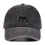 Retro Cat Embroidered Baseball Hat for Men Women - Perfect for Outdoor Sports Leisure Festivals - Buzzastore