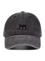 Retro Cat Embroidered Baseball Hat for Men Women - Perfect for Outdoor Sports Leisure Festivals - Buzzastore