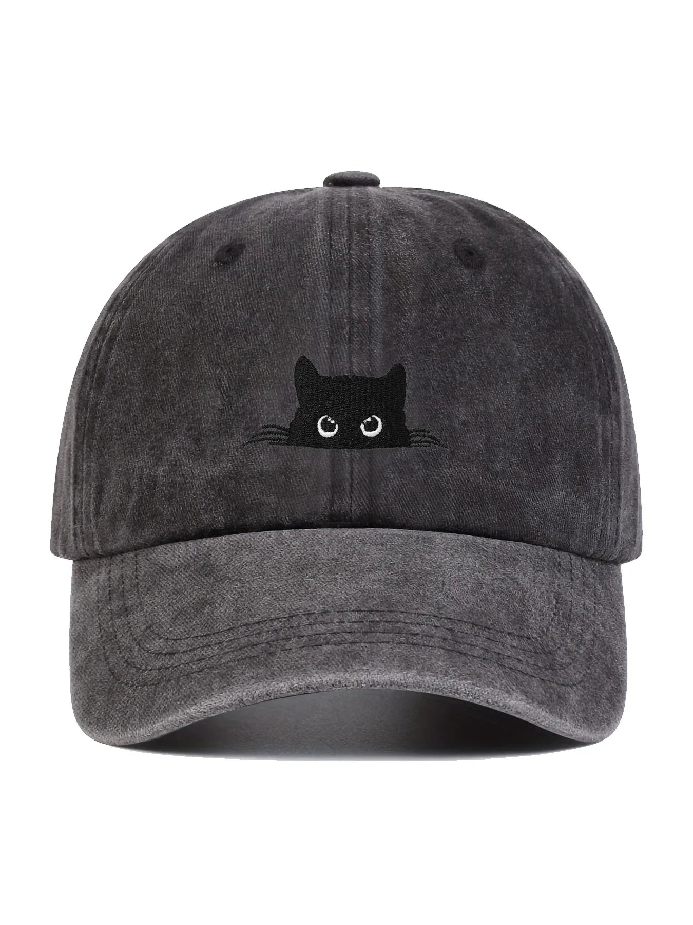 Retro Cat Embroidered Baseball Hat for Men Women - Perfect for Outdoor Sports Leisure Festivals - Buzzastore