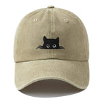 Retro Cat Embroidered Baseball Hat for Men Women - Perfect for Outdoor Sports Leisure Festivals - Buzzastore
