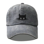 Retro Cat Embroidered Baseball Hat for Men Women - Perfect for Outdoor Sports Leisure Festivals - Buzzastore