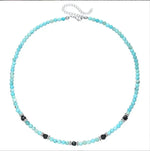 Trendy Blue Beads Pendant Necklace for Men - Stylish Neck Collar Accessory 2024 - Buzzastore