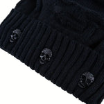 Warm Plush Lined Skull Beanie for Ultimate Comfort and Style - Buzzastore