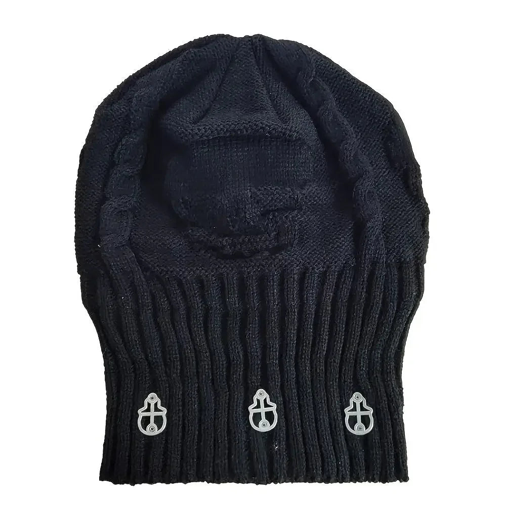 Warm Plush Lined Skull Beanie for Ultimate Comfort and Style - Buzzastore
