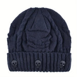 Warm Plush Lined Skull Beanie for Ultimate Comfort and Style - Buzzastore