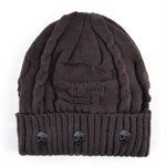 Warm Plush Lined Skull Beanie for Ultimate Comfort and Style - Buzzastore