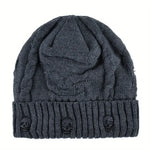 Warm Plush Lined Skull Beanie for Ultimate Comfort and Style - Buzzastore