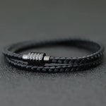 Mens Cotton and Steel Cord Chain Bracelet - Stylish Accessory for Everyday Wear - Buzzastore