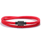 Mens Cotton and Steel Cord Chain Bracelet - Stylish Accessory for Everyday Wear - Buzzastore