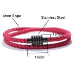 Mens Cotton and Steel Cord Chain Bracelet - Stylish Accessory for Everyday Wear - Buzzastore
