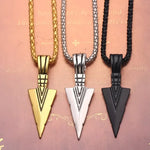 Mens Black Rectangle Pendant Necklace with Steel Chain - Buzzastore