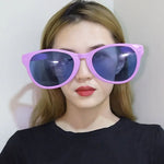 Glow-in-the-Dark Large Frame Masquerade Party Glasses - Stylish Square Shades - Buzzastore