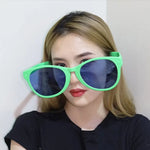 Glow-in-the-Dark Large Frame Masquerade Party Glasses - Stylish Square Shades - Buzzastore