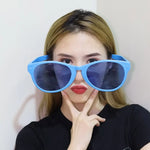 Glow-in-the-Dark Large Frame Masquerade Party Glasses - Stylish Square Shades - Buzzastore