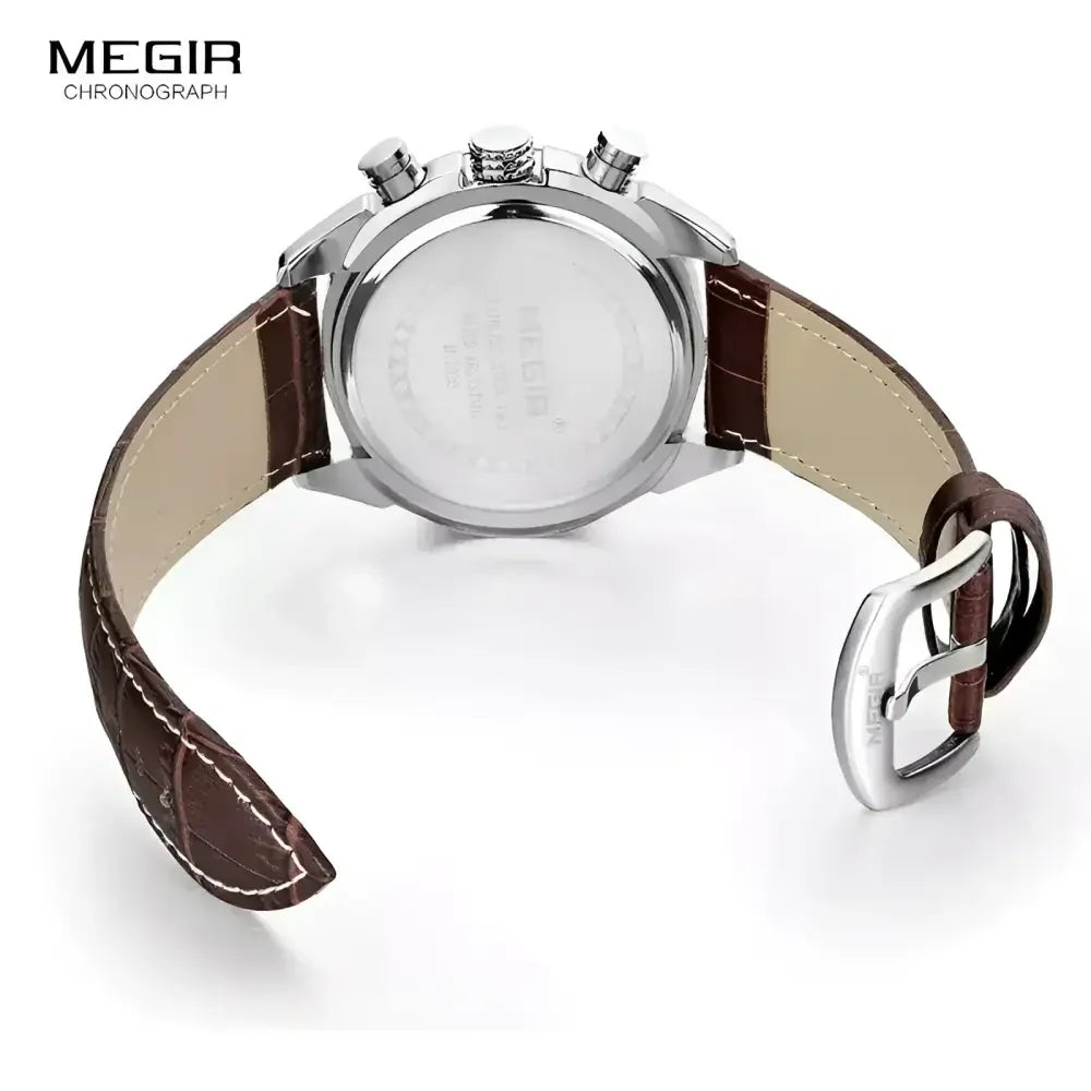Multifunctional Mens Watch - Megir 2020G Stylish Timepiece with Chronograph and Date Display - Buzzastore