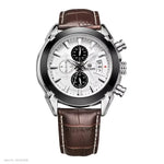 Multifunctional Mens Watch - Megir 2020G Stylish Timepiece with Chronograph and Date Display - Buzzastore