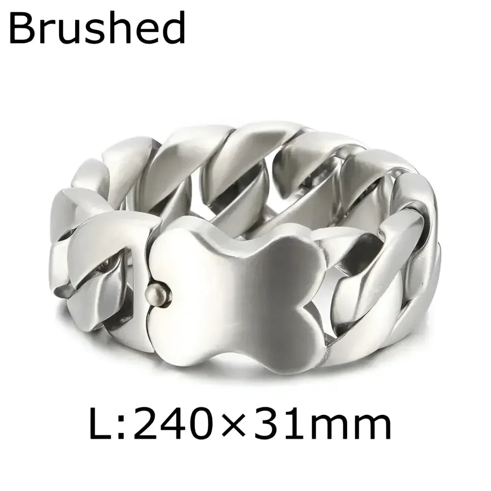 HAOYI Mens Stainless Steel Bracelet - Stylish Jewelry for Everyday Wear - Buzzastore