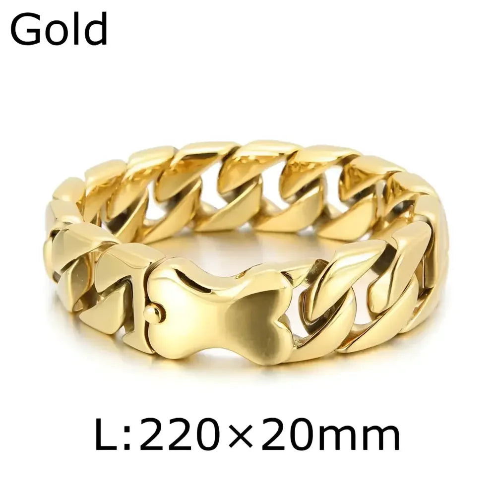 HAOYI Mens Stainless Steel Bracelet - Stylish Jewelry for Everyday Wear - Buzzastore