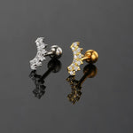 Zircon Daith Piercing Earrings for Women - Tiny Cartilage Jewelry for Rook Septum and Tragus - Buzzastore
