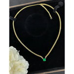18k Yellow Gold Emerald Pendant Necklace for Elegant Women - Buzzastore