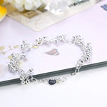 925 Silver Charm Bead Bracelet for Women Elegant Wedding Jewelry - Buzzastore
