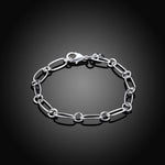 925 Sterling Silver Chain Bracelet for Women - Elegant Wedding Party Jewelry Gift - Buzzastore