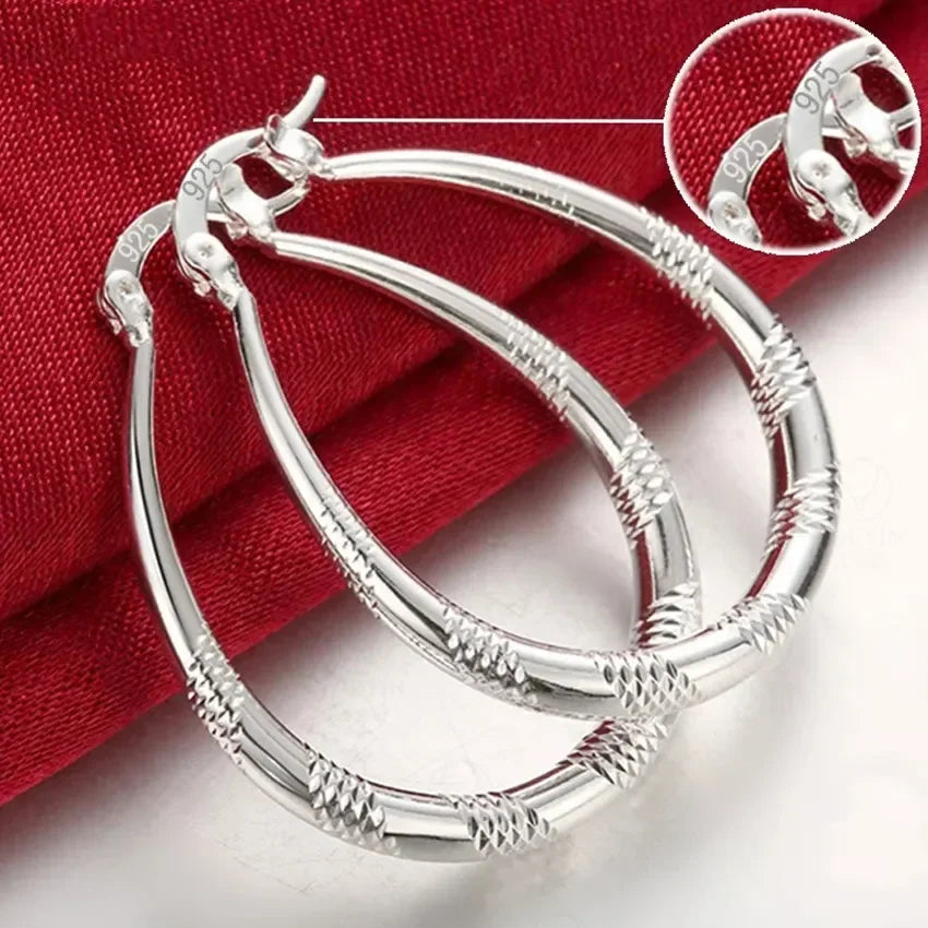 925 Sterling Silver Classic Earrings for Women - Elegant Jewelry for Weddings and Parties - Buzzastore