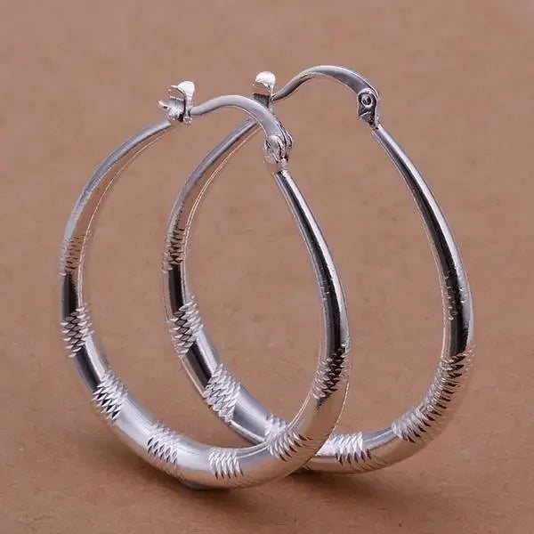925 Sterling Silver Classic Earrings for Women - Elegant Jewelry for Weddings and Parties - Buzzastore