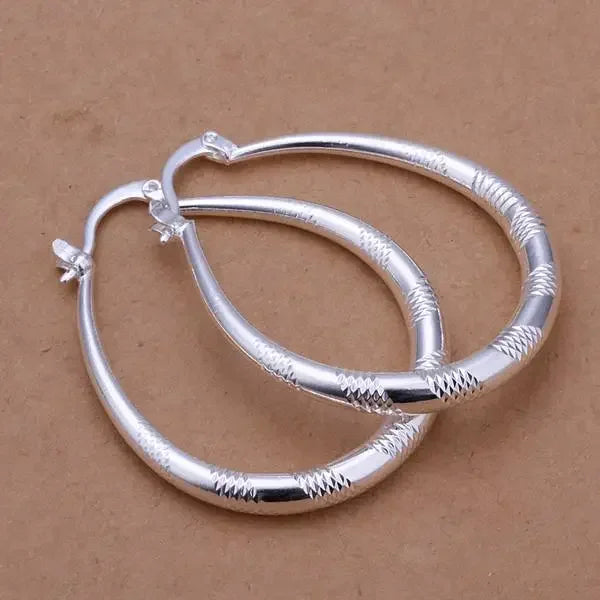 925 Sterling Silver Classic Earrings for Women - Elegant Jewelry for Weddings and Parties - Buzzastore