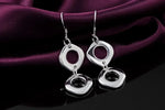 925 Sterling Silver Square Earrings for Women - Elegant Fashion Jewelry Luxury Gift - Buzzastore