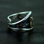 Punk Bridal Set - BOCAI Sterling Silver Ring for Unique Weddings - Buzzastore