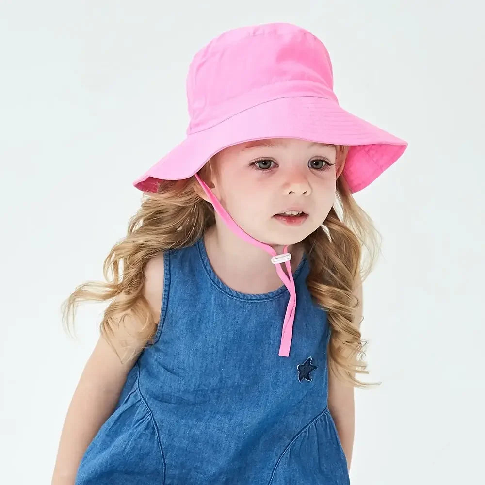 Summer Sun Hats for Babies Kids 0-8 Years - Stylish UV Protection for Girls Boys - Buzzastore