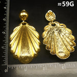 Big Matte Finish Eardrop Earrings for Women - Elegant Jewelry for Weddings and Parties - E000312 - Buzzastore