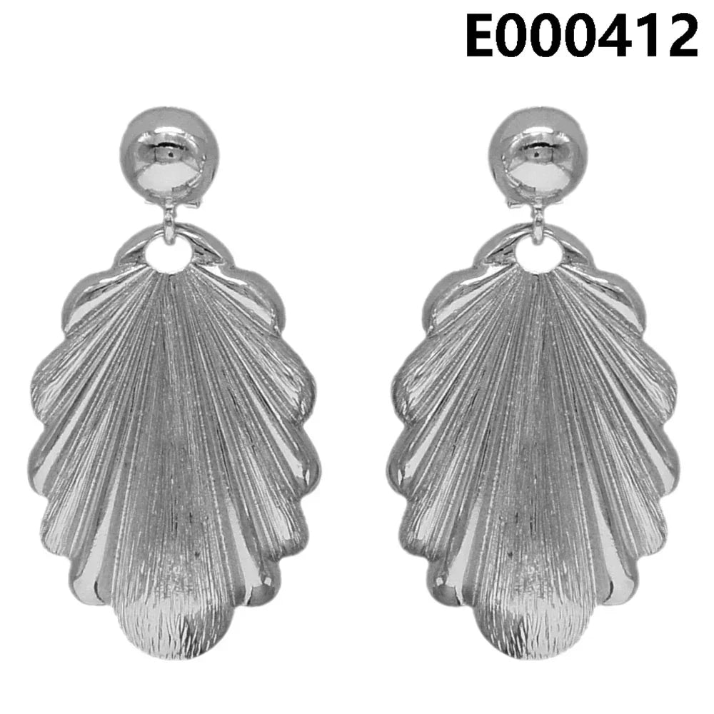 Big Matte Finish Eardrop Earrings for Women - Elegant Jewelry for Weddings and Parties - E000312 - Buzzastore