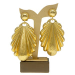 Big Matte Finish Eardrop Earrings for Women - Elegant Jewelry for Weddings and Parties - E000312 - Buzzastore