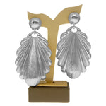 Big Matte Finish Eardrop Earrings for Women - Elegant Jewelry for Weddings and Parties - E000312 - Buzzastore