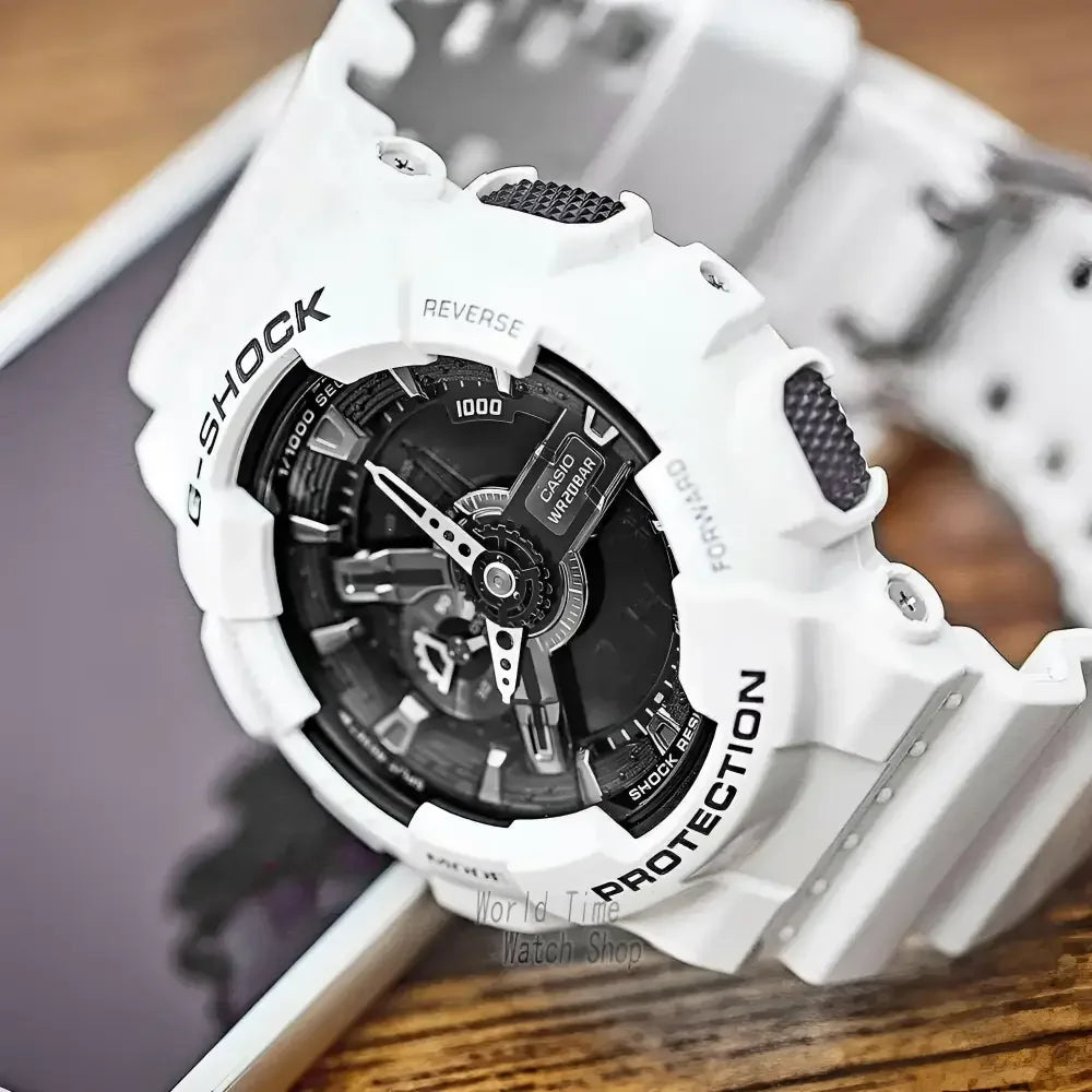White Casio G-Shock Sport Watch Durable Stylish Timepiece for Active Lifestyles - Buzzastore