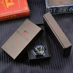 Forsining Automatic Black Leather Watch - Stylish Mens Timepiece - Buzzastore