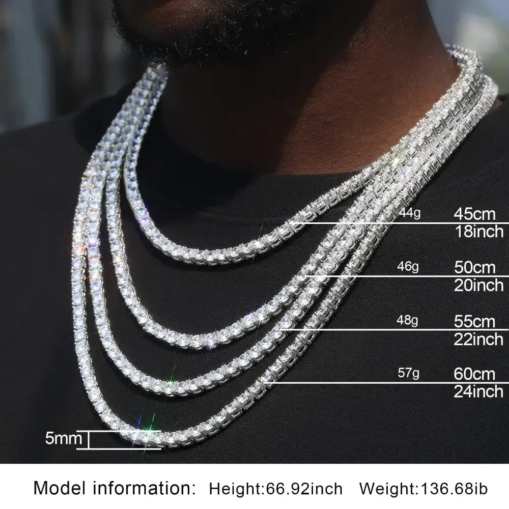 Iced Out Hip Hop Necklace Chain for Men - Stylish Bling Jewelry - Buzzastore