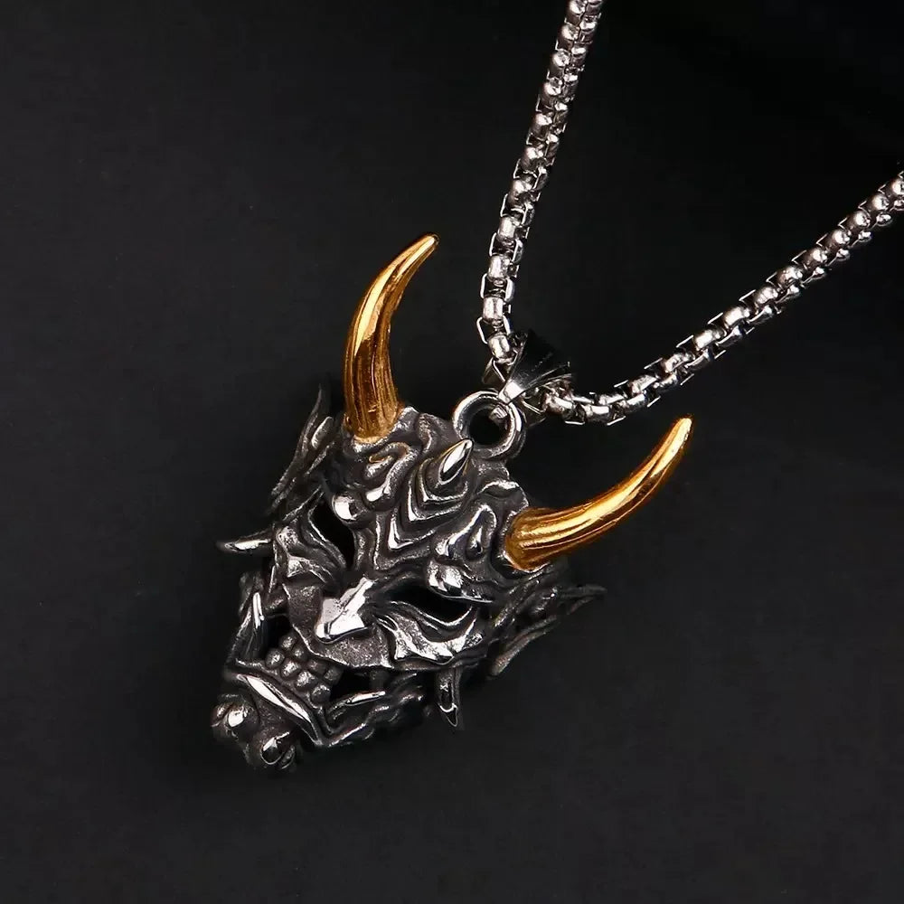 Hip-Hop Style Mens Necklace with Vintage Pearl Drop Pendant - Stainless Steel Alloy Accessory - Buzzastore